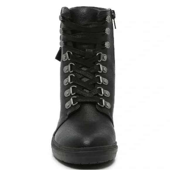 New Black Lace-up Boots - Picture 2 of 5